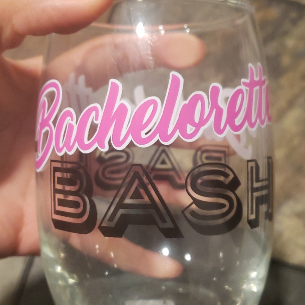 Bachelorette Bash glasses - wedding set of 7